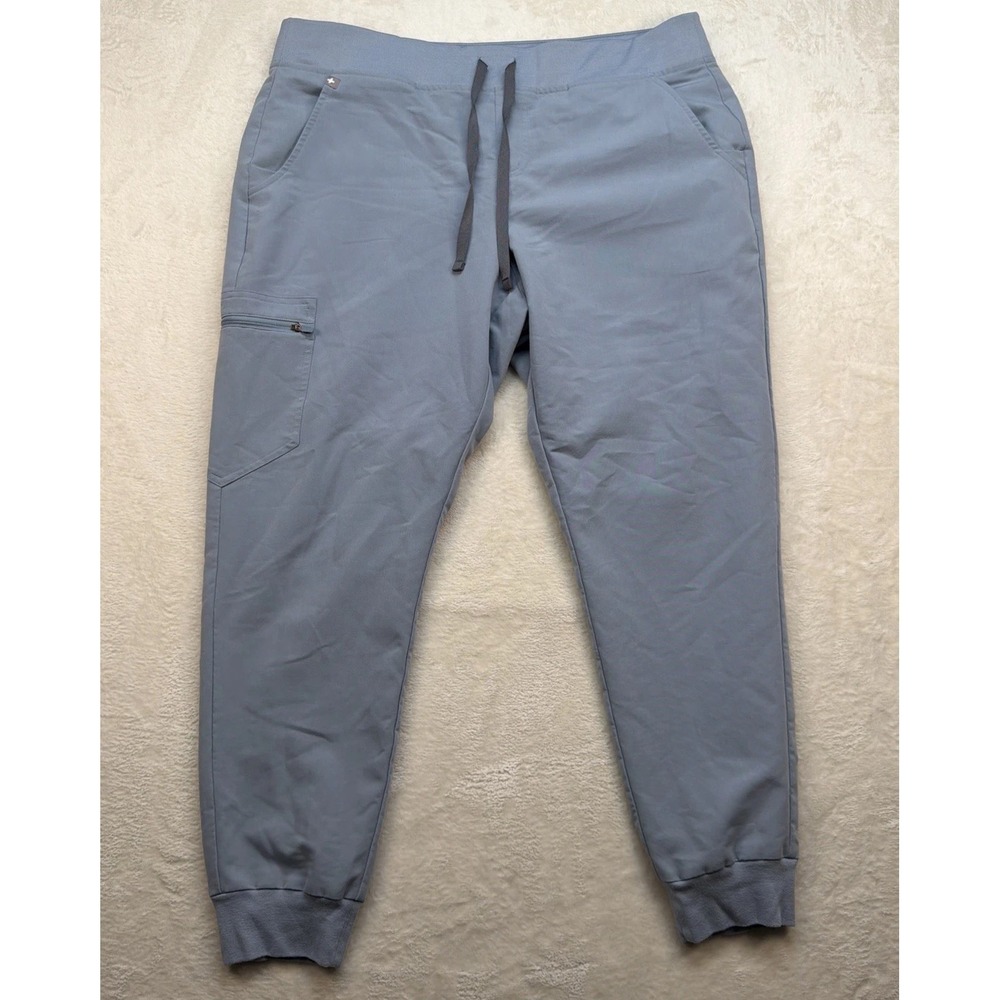 Figs Scrub Pants XL Blue Gray Jogger Medical Healthcare Drawstring‎ Pockets